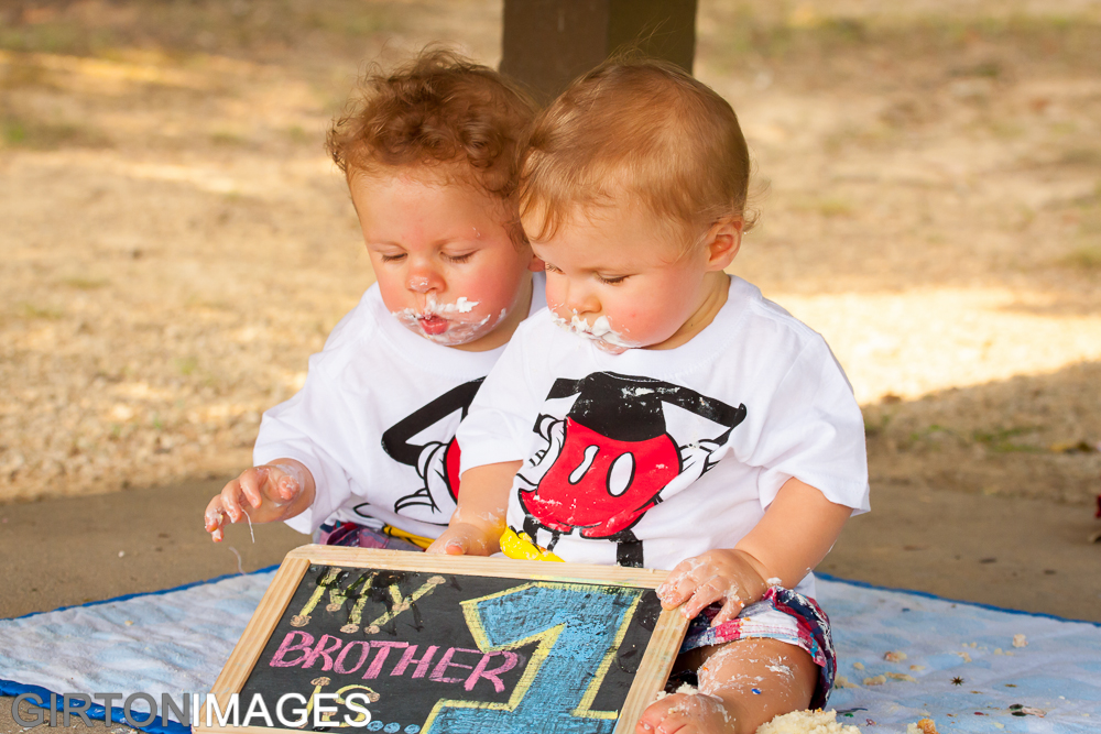 Easton and Lucas are one year old by Tim Girton